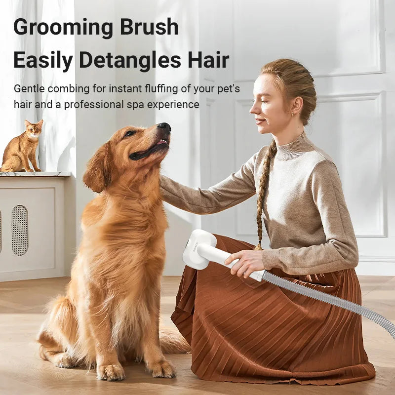 ROJECO Pet Multifunction Grooming Vacuum Kit 5-IN-1 Smart Touch Portable Household Pet Vacuum Cleaner for Cat Dog Hair Groomer