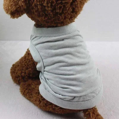 Pure Cotton Dog Shirts Puppy Blank Clothes for Small Medium and Large Dogs Soft Thin T-Shirt Doggy Vest Cat Bottoming T Shirts