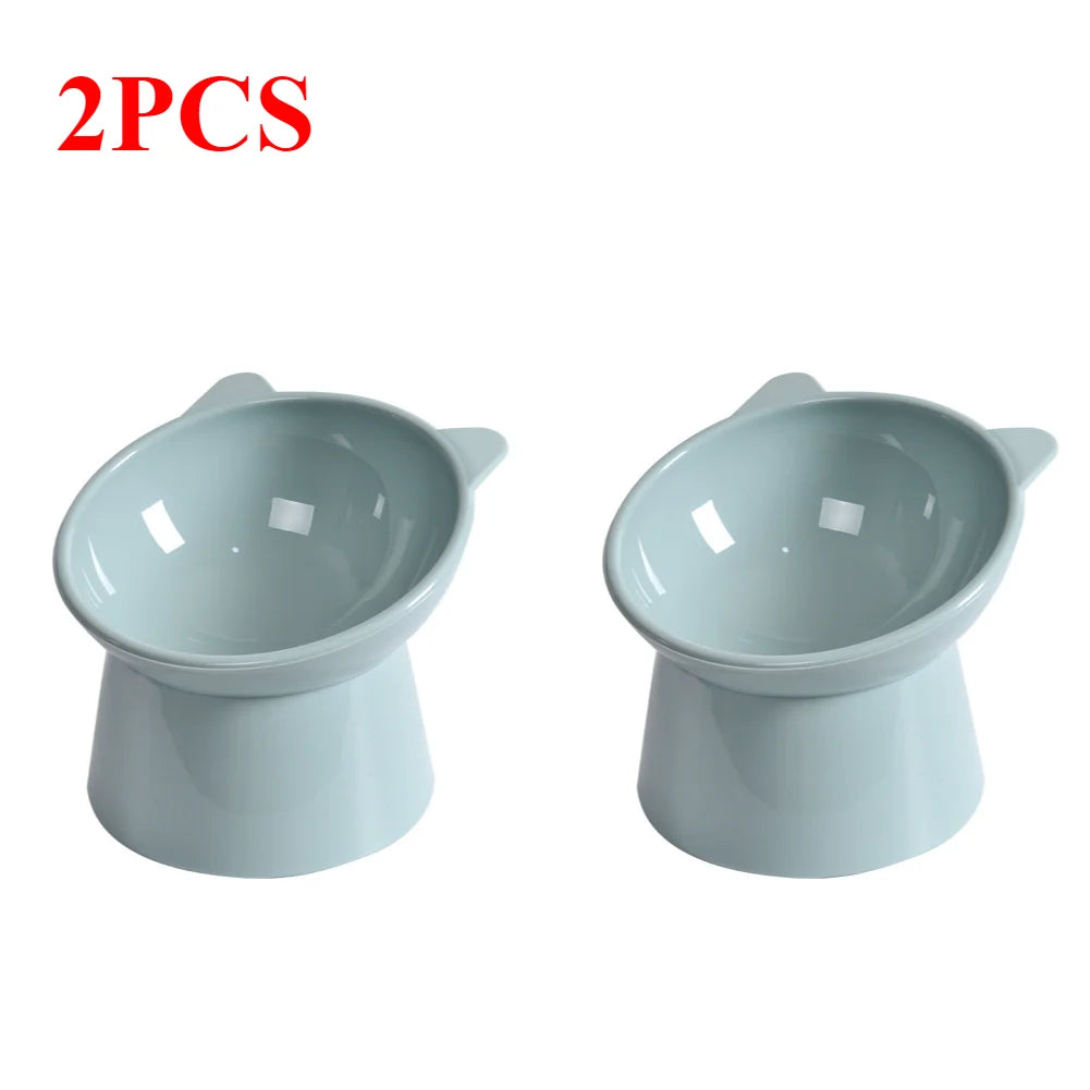 Tilted Cat Food Bowl Elevated Cat Bowl Ergonomic Cat Food Dish Anti Vomiting Raised Cat Food Bowl Non Slip for Cats Dogs