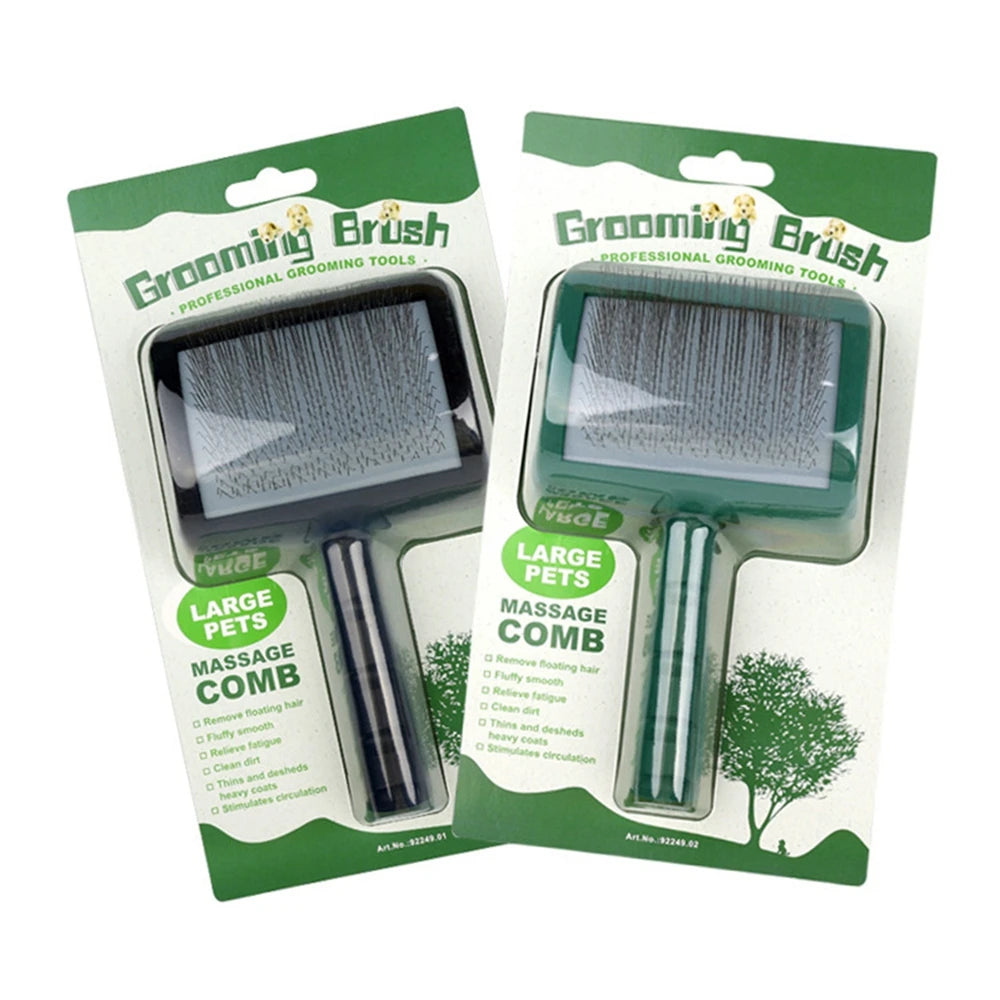 New Extra Long Pin Slicker Brush for Large Dog Matted Hair Grooming Wire Brush for Pets Shedding Mats Massage Brush Pet Supplies