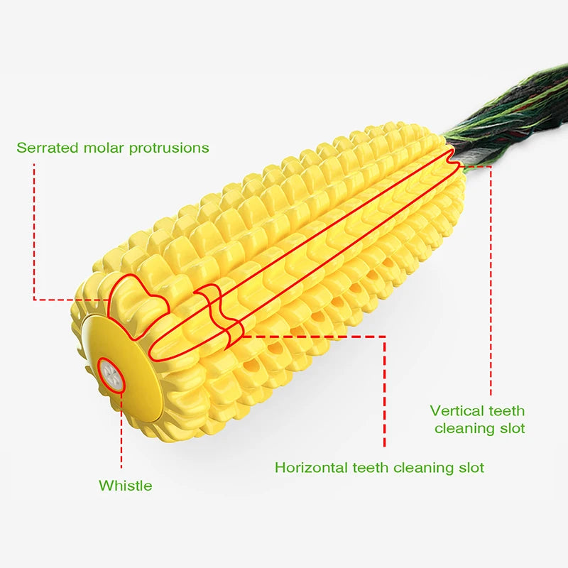 Corn Chew Dog Toy For Medium Large Dogs Outdoor Interactive Tooth Clean Bite Resistant Toys Labrador French Bulldog Pet Supplies